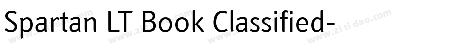Spartan LT Book Classified字体转换